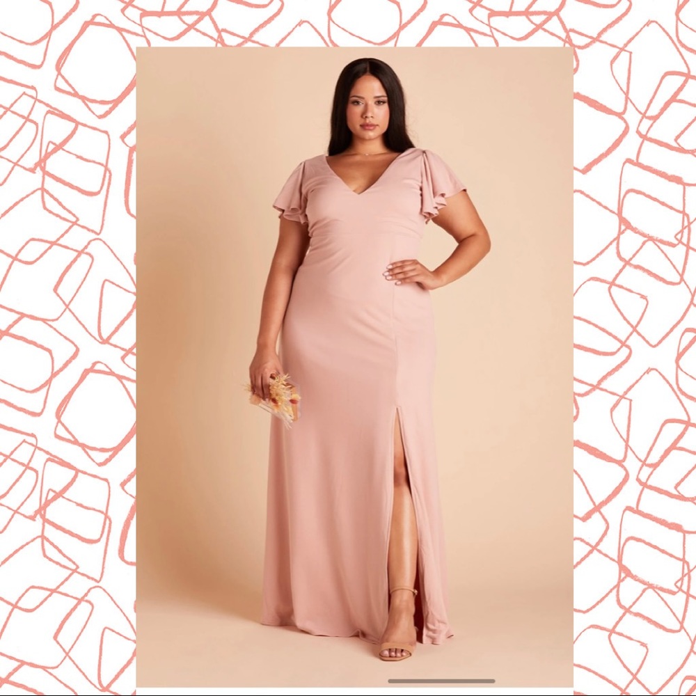 Birdy Grey Hannah Curve Bridesmaid Dress Dusty Rose